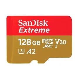 Карта памяти 128Gb SanDisk Extreme microSDXC Class 10 UHS-I U3 V30, Производитель: SanDisk, Версия: Extreme, Объём памяти: 128 Гб, Комплектация: только карта