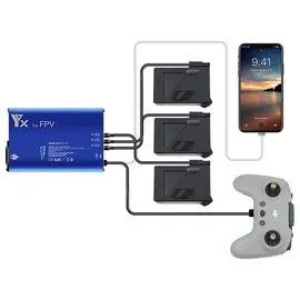 Зарядное устройство для 3 аккумуляторов и пульта DJI FPV (YX)