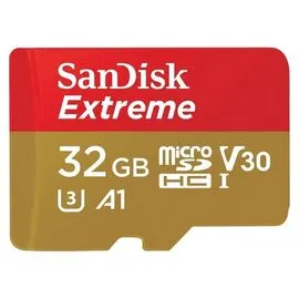 Карта памяти 32Gb SanDisk Extreme microSDHC Class 10 UHS-I U3 V30, Производитель: SanDisk, Версия: Extreme, Объём памяти: 32 Гб, Комплектация: только карта