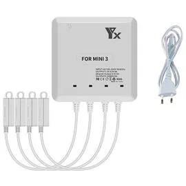 Зарядное устройство для 4-х аккумуляторов DJI Mini 3 / Mini 3 Pro / Mini 4 Pro, пульта и смартфона (YX)