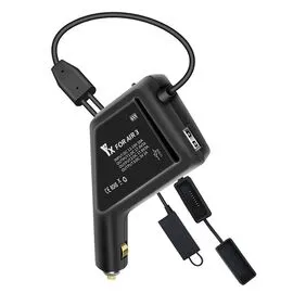 Автомобильное зарядное устройство для 2 аккумуляторов и пульта DJI Air 3 / 3S (YX)