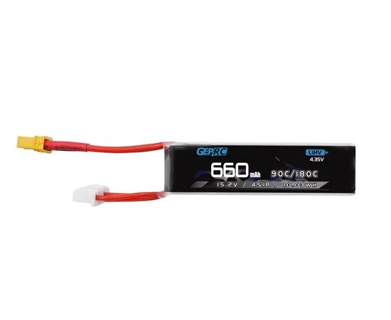 Аккумулятор GEPRC 660мАч 90C 4S LiHV (XT30), изображение 2