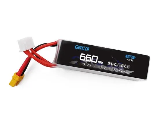 Аккумулятор GEPRC 660мАч 90C 4S LiHV (XT30), изображение 3