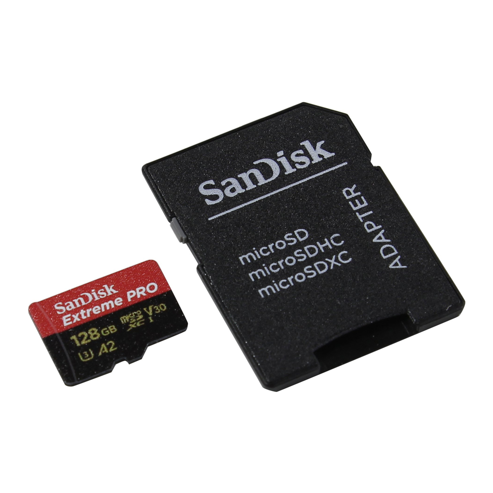 Карта памяти microsdxc 256gb sandisk class 10 uhs i a2 c10 v30 u3 extreme pro