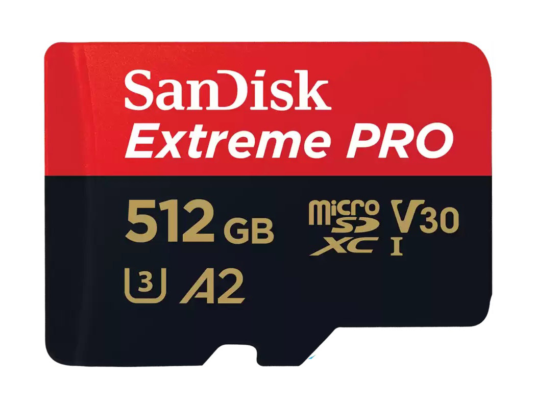 SanDisk 512GB Extreme Pro microSDXC Class 10 UHS-I U3 V30 A2