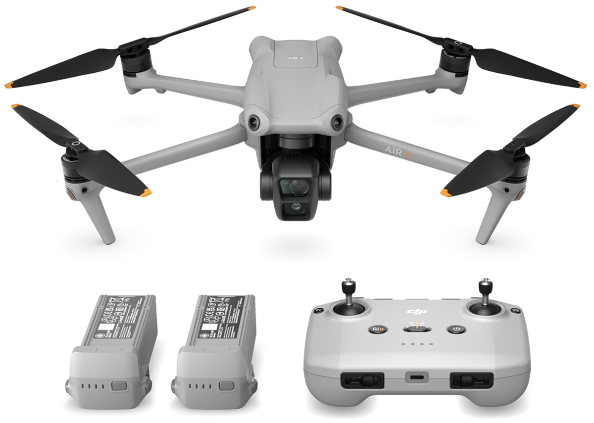 Квадрокоптер DJI Air 3 Fly More Combo (пульт DJI RC-N2) купить в Москве в  интернет-магазине MyDrone