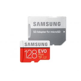 Карта памяти 128Gb Samsung EVO Plus microSDXC Class 10 UHS-I U3 + SD адаптер, Производитель: Samsung, Версия: EVO Plus, Объём памяти: 128 Гб, Комплектация: карта + SD адаптер