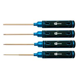 Набор отвёрток HEX 1,5/2,0/2,5/3,0 мм с чёрно-синей ручкой (4 шт.) (RJX), Цвет: Золотой