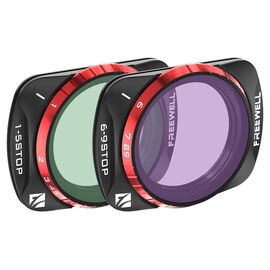 Набор из 2 нейтральных VND фильтров (ND4-32 + ND64-512) DJI Osmo Pocket 3 (Freewell), Тип: ND4-32 + ND64-512