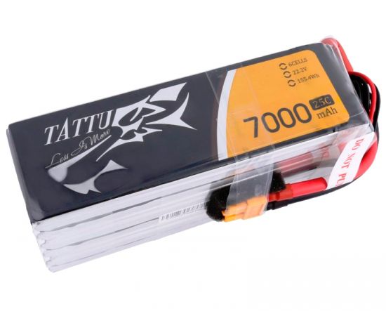Аккумулятор Tattu 7000мАч 6S 25C 22,2В LiPo, изображение 2