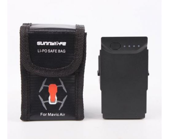 Огнеупорный сумка-чехол для аккумулятора квадрокоптера DJI Mavic Air (SunnyLife), изображение 2