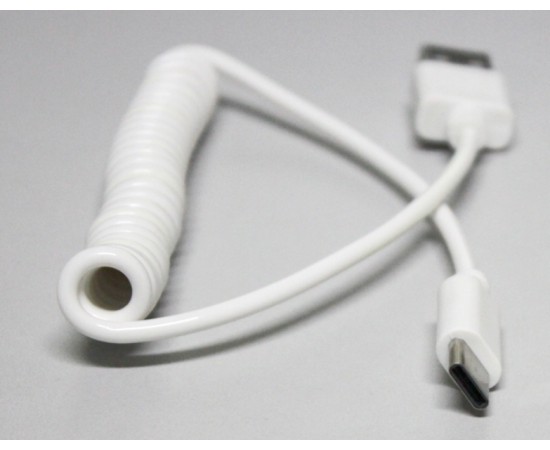 Спиральный кабель USB - Type-C для подключения к пульту DJI Phantom 4 / Pro+ / V2.0 / Inspire (25см ~ 80см) (SunnyLife), изображение 2