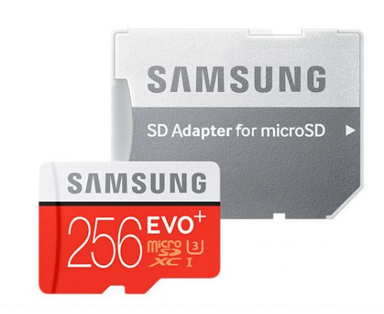 Карта памяти 256Gb Samsung EVO Plus microSDXC Class 10 UHS-I U3 + SD адаптер, Производитель: Samsung, Версия: EVO Plus, Объём памяти: 256 Гб, Комплектация: карта + SD адаптер