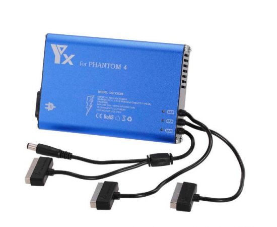 Зарядное DJI Phantom 4 для 3-х батарей и пульта (YX)