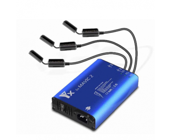 Зарядное устройство для 3 аккумуляторов DJI Mavic 2, пульта и мобильного устройства (YX), изображение 2