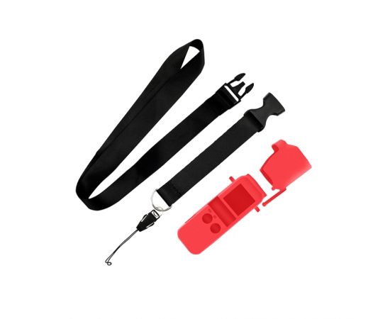 Силиконовый чехол + ремешок DJI Osmo Pocket (Красный) (YX)