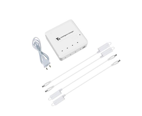 Многофункциональное зарядное устройство для 4 аккумуляторов DJI Mavic Air 2 / Air 2S, пульта и мобильного устройства (YX), изображение 2