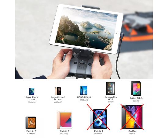 Держатель планшета для пульта DJI Mavic 3 / Air 2 / Air 2S / Mini 2 / Mini 3 Pro (CYNOVA), изображение 3