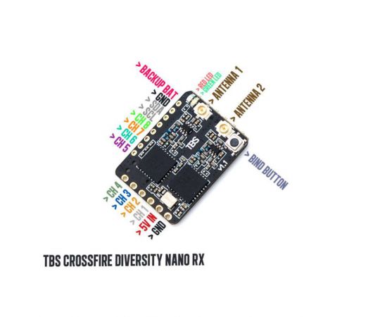 Приёмник TBS Crossfire Diversity Nano RX - FPV Long Range Drone Receiver, изображение 3