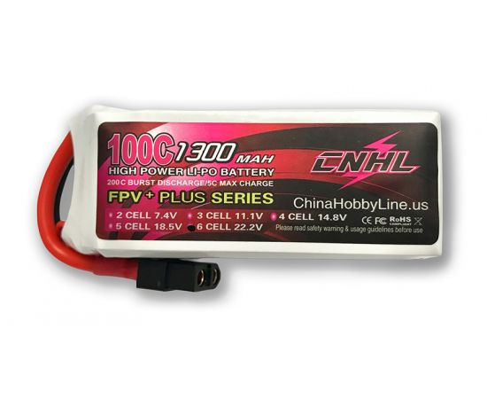 Аккумулятор CNHL G+Plus 1300мАч 6S 100C LiPo (XT60)
