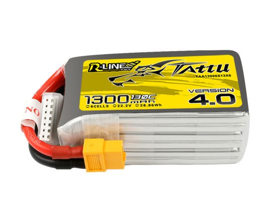 Аккумулятор Tattu R-Line V4.0 1300mAh 6S 130C LiPo (XT60)