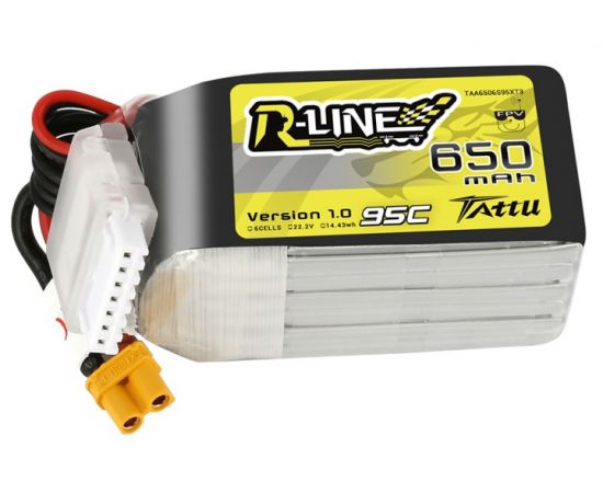 Аккумулятор Tattu R-Line V1.0 650мАч 6S 95C LiPo (XT30)