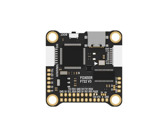 Полётный контроллер Foxeer F722 V3 Flight Controller X8 DJI Type-C, изображение 2