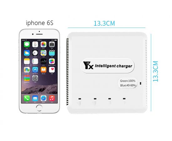 Зарядное устройство для 4 аккумуляторов DJI Mavic 3, пульта и смартфона (YX), изображение 4
