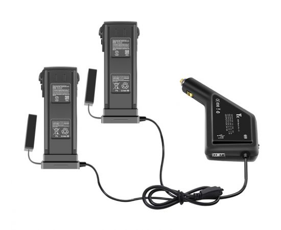 Автомобильное зарядное устройство для 2 аккумуляторов и пульта DJI Mavic 3 (YX), изображение 3