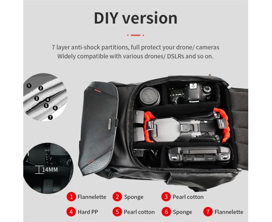 Универсальный рюкзак для складных дронов и камер (CYNOVA), изображение 6