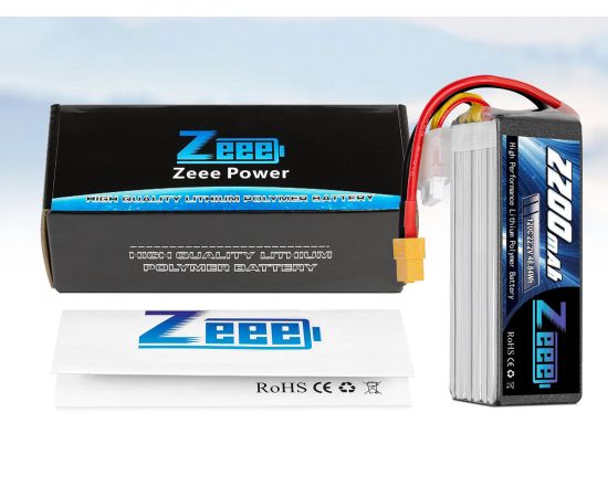 Аккумулятор Zeee 2200мАч 6S 120C LiPo (XT60), изображение 5