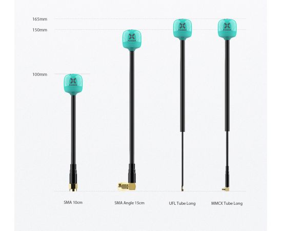 Антенна Foxeer Lollipop 4 Plus 5,8 ГГц (RHCP / LHCP), Поляризация: LHCP, Разъём: U.FL, Длина: 165 мм, Цвет: Бирюзовый, Количество: 1 шт., изображение 7