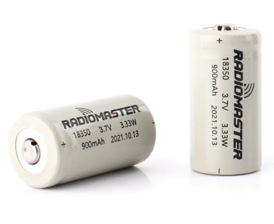 Комплект аккумуляторов RadioMaster 900мАч 3,7В Li-ion 18350 для аппаратуры Zorro / TX12
