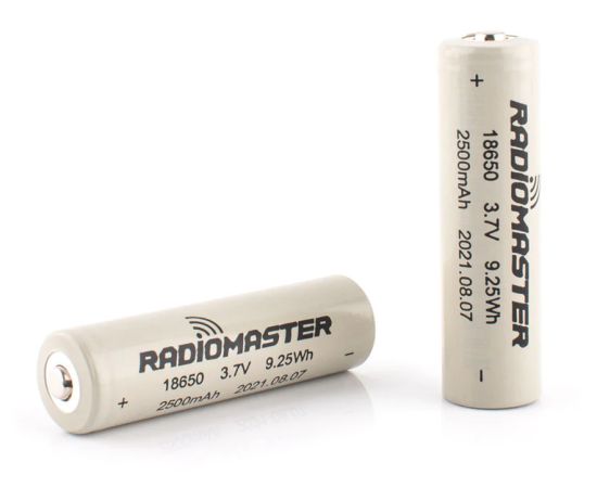 Комплект аккумуляторов RadioMaster 2500мАч 18650 для TX16S / TX12 / Boxer M2