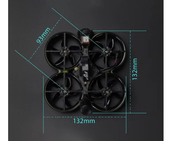 Квадрокоптер Flywoo CineRace20 V2 Neon LED HD с O3 Air Unit, Версия: V2, Видеопередача: DJI O3 Air Unit, Приёмник: ELRS 2,4 ГГц, изображение 7