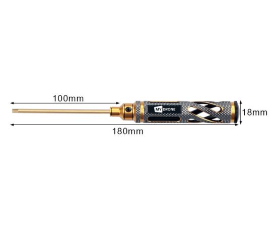 Набор отвёрток RXJ 1,5/2,0/2,5/3,0 мм (4 шт.) (Золото) (большая ручка), Цвет: Золотой, изображение 3