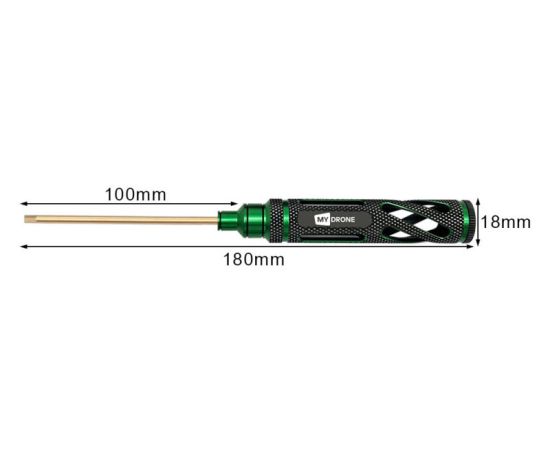 Набор отвёрток RXJ 1,5/2,0/2,5/3,0 мм (4 шт.) (Золото) (большая ручка), Цвет: Зелёный, изображение 3