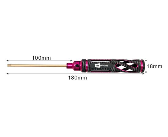 Набор отвёрток RXJ 1,5/2,0/2,5/3,0 мм (4 шт.) (Золото) (большая ручка), Цвет: Розовый, изображение 3