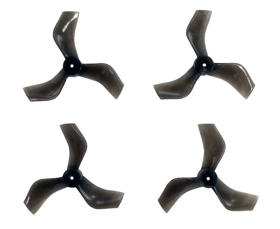 Пропеллеры Gemfan 40мм 3-лопастные (Вал 1,5 мм), Цвет: Прозрачный чёрный, Количество: 2+2 шт., изображение 2