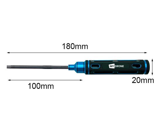 Набор отвёрток HEX 1,5/2,0/2,5/3,0 мм с чёрно-синей ручкой (4 шт.) (RJX), Цвет: Чёрный, изображение 3