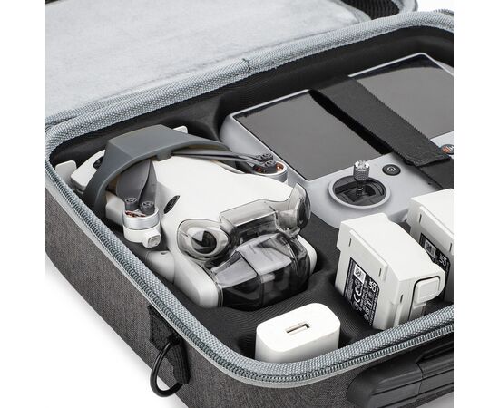 EVA кейс квадрокоптера DJI Mini 4 Pro, пульта и аксессуаров (SunnyLife), Версия: Для дрона, пульта и прочего, изображение 10