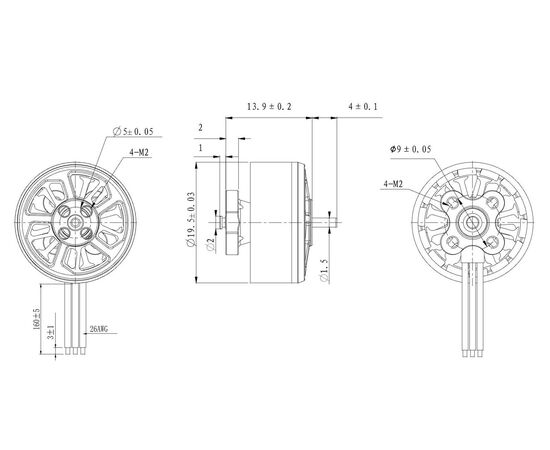 Мотор GEPRC SPEEDX2 1505-4300KV, изображение 8