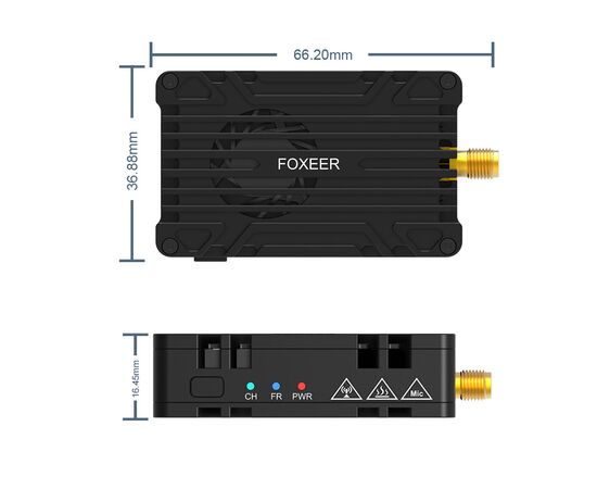 Видеопередатчик Foxeer Reaper Infinity V2 5 Вт 4,9-6 ГГц, Версия: V2, изображение 7