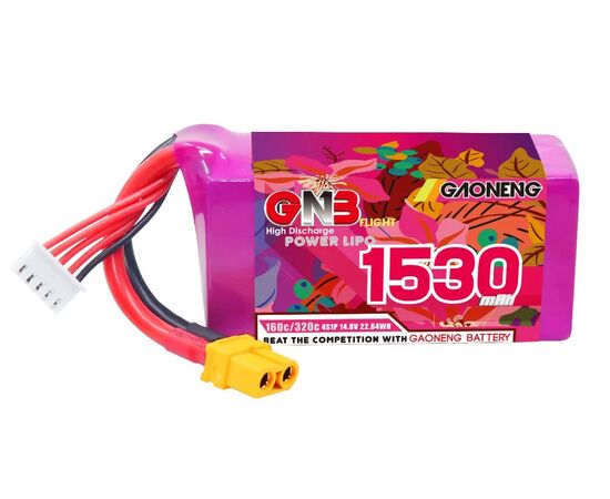 Аккумулятор GNB 1530мАч 4S 160C LiPo (XT60), изображение 4