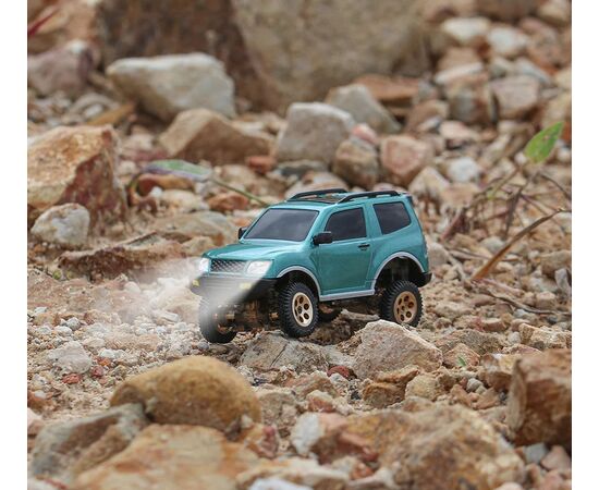 Радиоуправляемая машинка Sniclo 1:64 SNT V65 Mitsubishi Pajero 3013 Kit, Комплектация: Машинка + пульт, Цвет: Зелёный, изображение 2