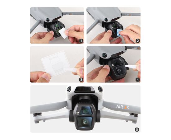 Защитное стекло DJI Air 3S (SunnyLife), Количество: 1+1 шт., изображение 6