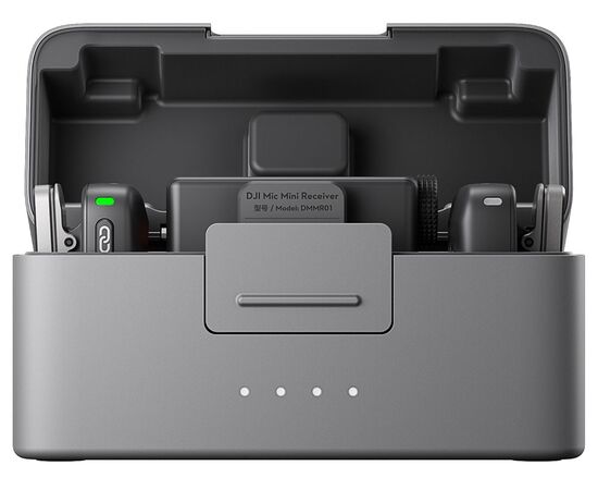 Микрофон DJI Mic Mini (2 передатчика + 1 приёмник + зарядный кейс), Комплект: 2 микрофона + приёмник + кейс, изображение 4