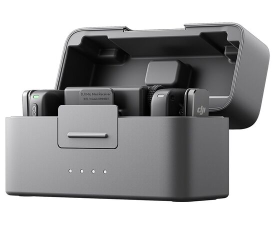 Микрофон DJI Mic Mini (2 передатчика + 1 приёмник + зарядный кейс), Комплект: 2 микрофона + приёмник + кейс, изображение 5