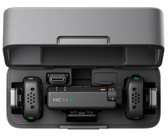 Микрофон DJI Mic Mini (2 передатчика + 1 приёмник + зарядный кейс), Комплект: 2 микрофона + приёмник + кейс, изображение 6