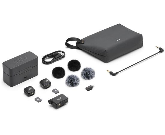 Микрофон DJI Mic Mini (2 передатчика + 1 приёмник + зарядный кейс), Комплект: 2 микрофона + приёмник + кейс, изображение 8